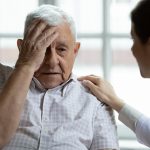 social worker listens elder complains